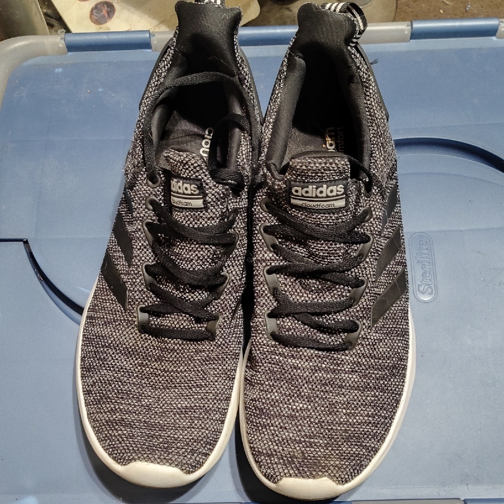 Adidas Cloudfoam Monochrome Knit Sneakers